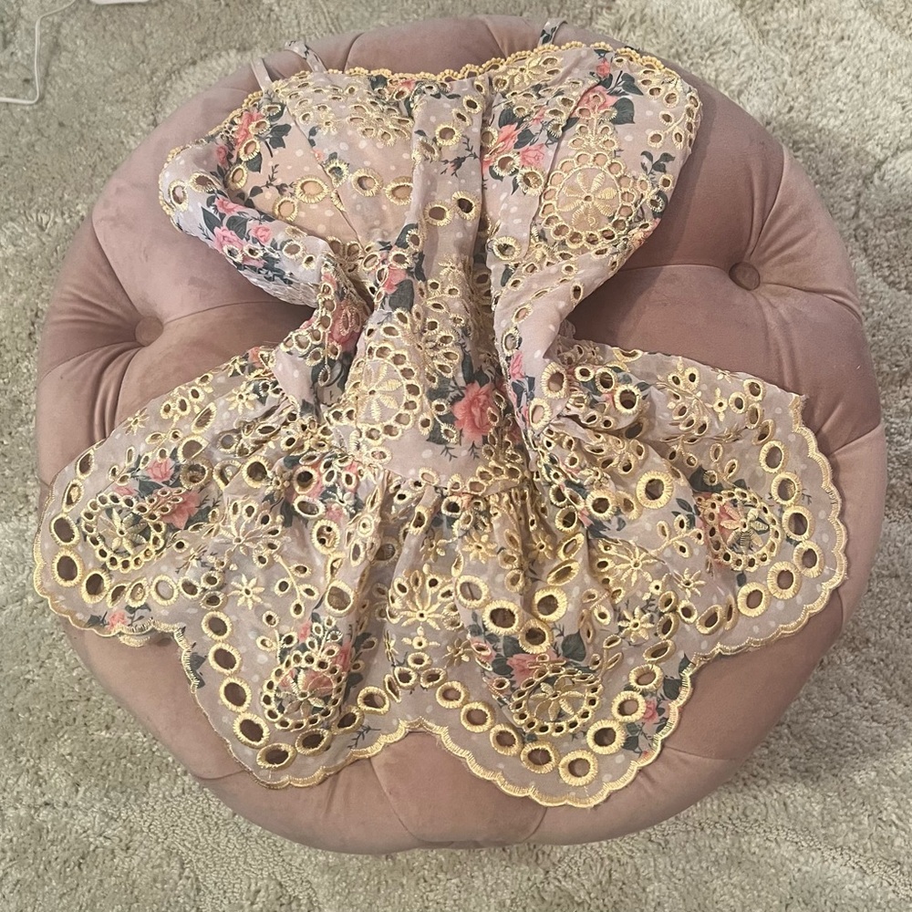 floral eyelet babydoll top